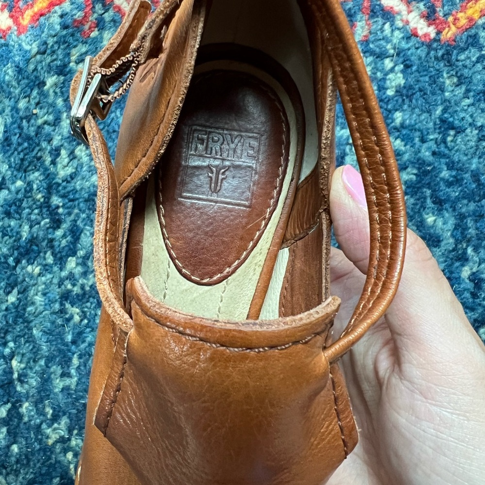 Frye Brown Ankle Boots with Buckle - Picture 3 of 8